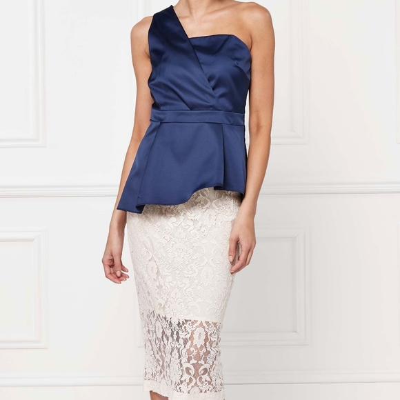 NEXT Navy One Shoulder Top - Picture 9 of 9